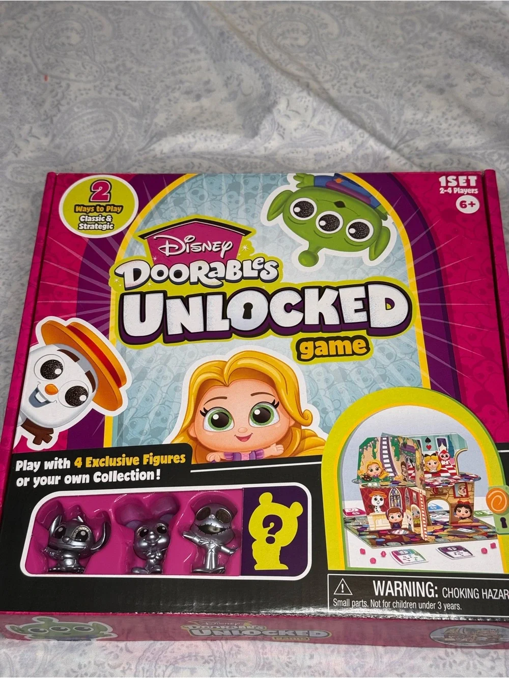 Disney Doorables Unlocked Game & 4 Exclusive Figures- Stitch, Mickey, Jack & ?